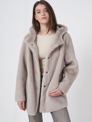 Reversible faux fur coat with hood - REPEAT cashmere - Modalova