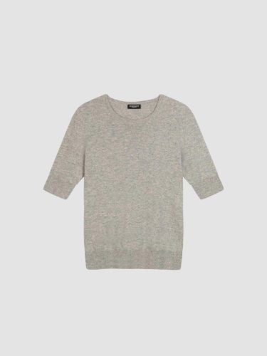 Basic short sleeve organic cashmere sweater - REPEAT cashmere - Modalova