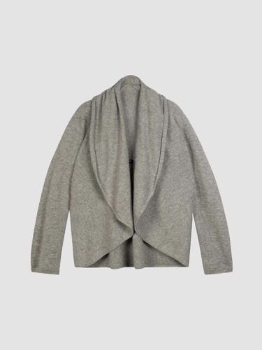 Open organic cashmere cardigan with shawl neck - REPEAT cashmere - Modalova