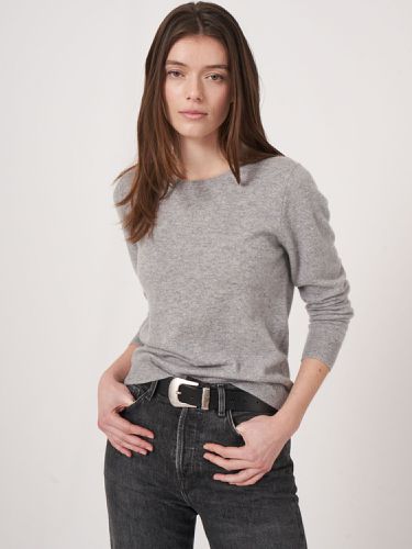 Basic organic cashmere sweater with round neckline - REPEAT cashmere - Modalova