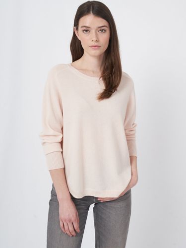 Round hem cashmere sweater with boatneck - REPEAT cashmere - Modalova