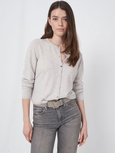 Fine knit buttoned cashmere cardigan - REPEAT cashmere - Modalova