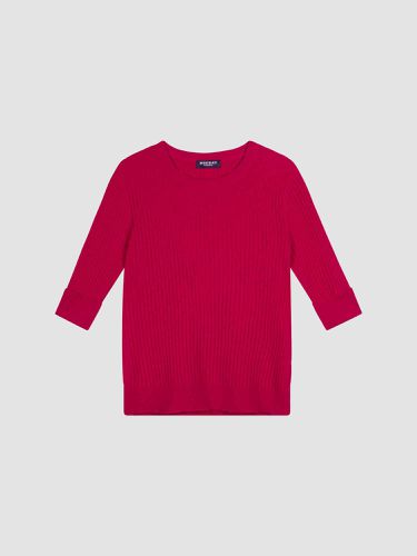 Short sleeve cashmere rib knit sweater - REPEAT cashmere - Modalova