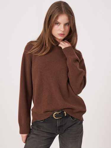 Loose fit high neck cashmere sweater - REPEAT cashmere - Modalova