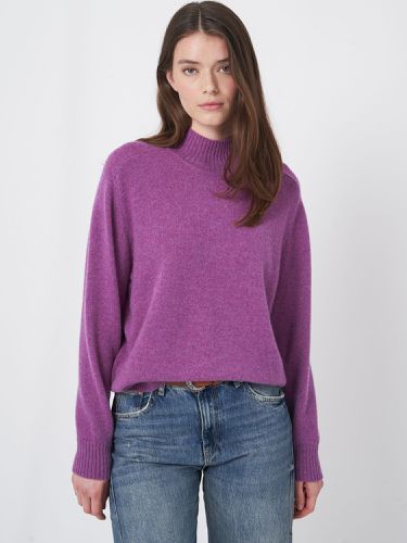 Loose fit high neck cashmere sweater - REPEAT cashmere - Modalova