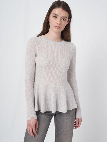 Peplum sweater in cashmere mouliné - REPEAT cashmere - Modalova