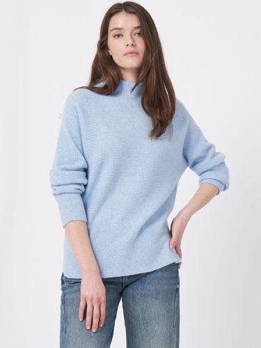 Cashmere stand collar sweater with horizontal rib knit - REPEAT cashmere - Modalova