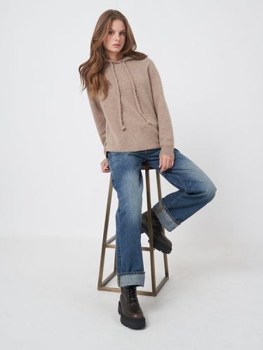 Cashmere hoodie with twisted drawstring detail - REPEAT cashmere - Modalova