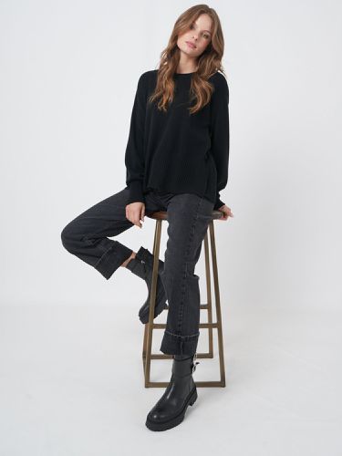 Cashmere sweater with buttoned side slits - REPEAT cashmere - Modalova