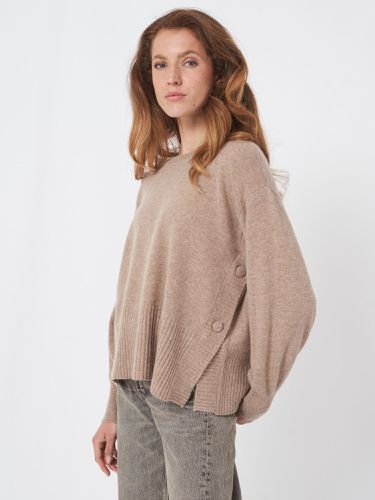 Cashmere sweater with buttoned side slits - REPEAT cashmere - Modalova