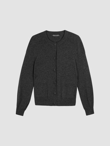 Buttoned cashmere cardigan with shoulder detail - REPEAT cashmere - Modalova