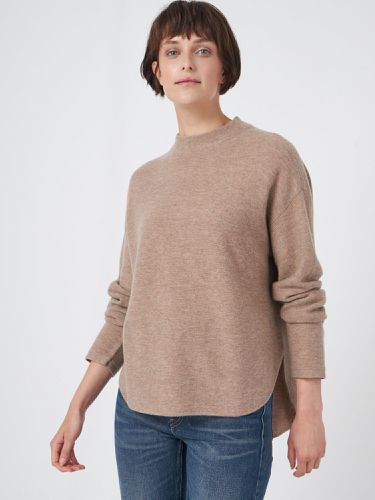 Fine textured knit sweater with round hem - REPEAT cashmere - Modalova