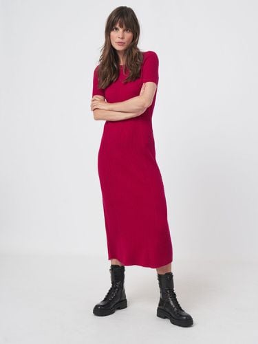 Cashmere blend short sleeve rib knit dress - REPEAT cashmere - Modalova