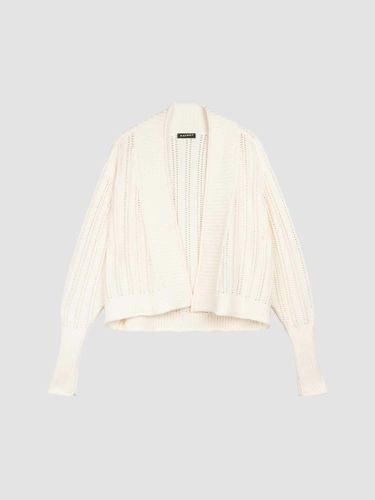 Open knit cropped merino wool cardigan - REPEAT cashmere - Modalova