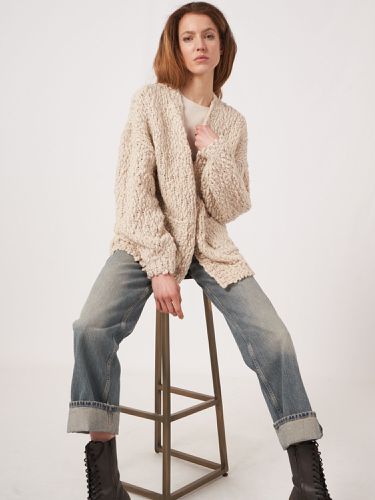 Italian wool blend chunky knit cardigan - REPEAT cashmere - Modalova