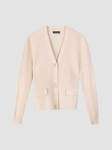 Cropped wool rib knit cardigan - REPEAT cashmere - Modalova