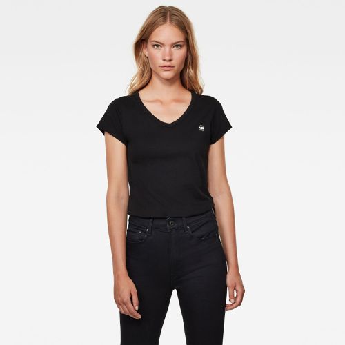 Top Slim V-Neck - Negro - Mujer - G-Star RAW - Modalova