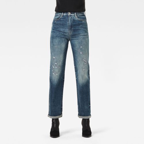 Tedie Ultra High Straight Turn Up Ankle Selvedge Jeans - Women - G-Star RAW - Modalova