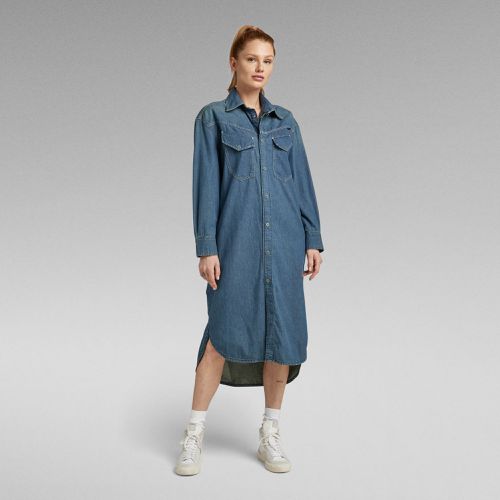 Long Western Shirt Dress Evergreen - Women - G-Star RAW - Modalova