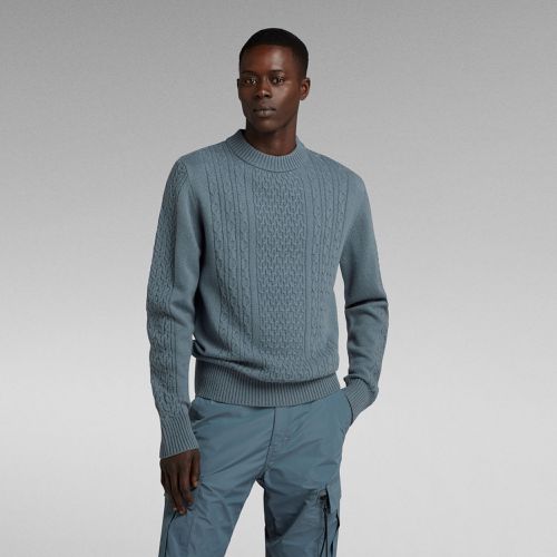 Cable Knitted Sweater - Grey - Men - G-Star RAW - Modalova