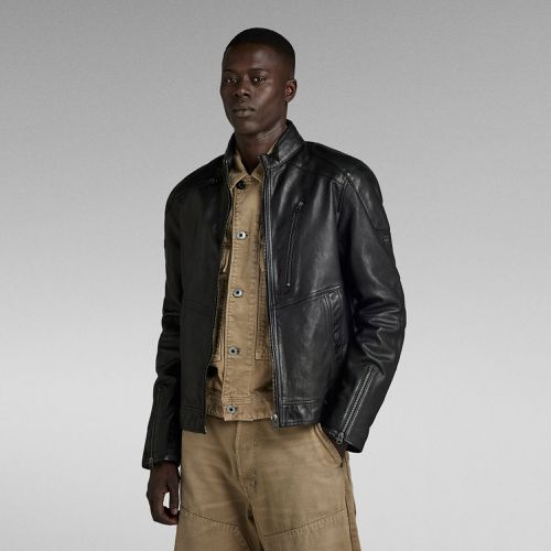 Biker Leather Jacket - Black - Men - G-Star RAW - Modalova