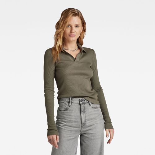 Polo Ribbed Slim - Verde - Mujer - G-Star RAW - Modalova