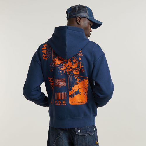 Poster Back Graphic Loose Hoodie Jacket - Men - G-Star RAW - Modalova