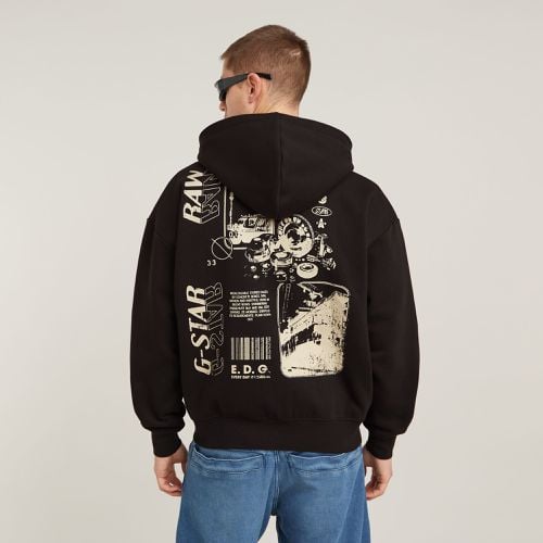 Poster Back Graphic Loose Hoodie Jacket - Men - G-Star RAW - Modalova