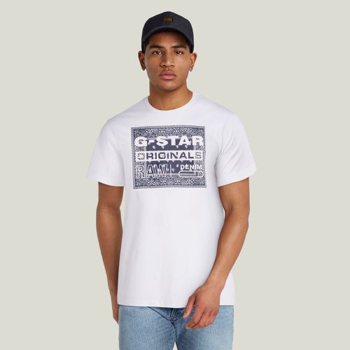 Camiseta Bandana - Blanco - Hombre - G-Star RAW - Modalova