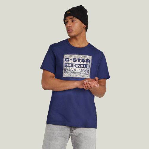 Bandana T-Shirt - Medium blue - Men - G-Star RAW - Modalova