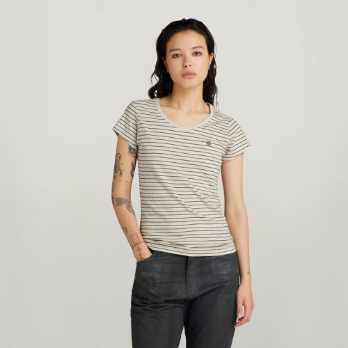 Top Stripe Eyben Slim V-Neck 2.0 - Mujer - G-Star RAW - Modalova