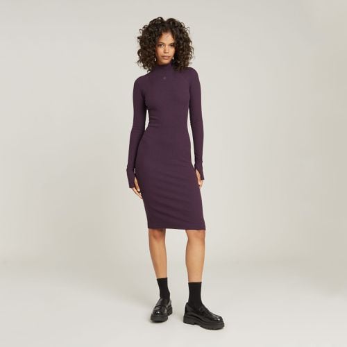 Rib Slim Dress - Purple - Women - G-Star RAW - Modalova