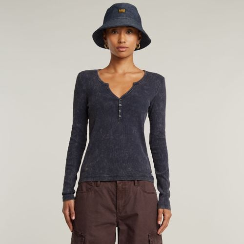 Deep V Overdyed Henley Slim Top - Women - G-Star RAW - Modalova