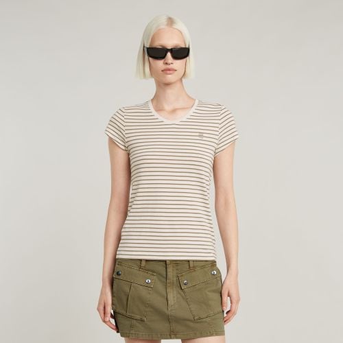 Top Stripe Eyben Slim V-Neck 2.0 - Mujer - G-Star RAW - Modalova