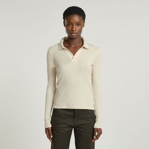 Ribbed Slim Polo - White - Women - G-Star RAW - Modalova