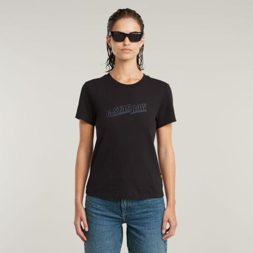 T-shirt Embro Logo - Noir - Femmes - G-Star RAW - Modalova
