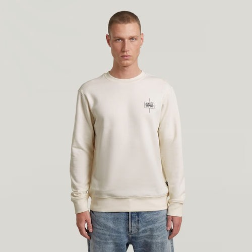 Logo Sweater - Beige - Men - G-Star RAW - Modalova