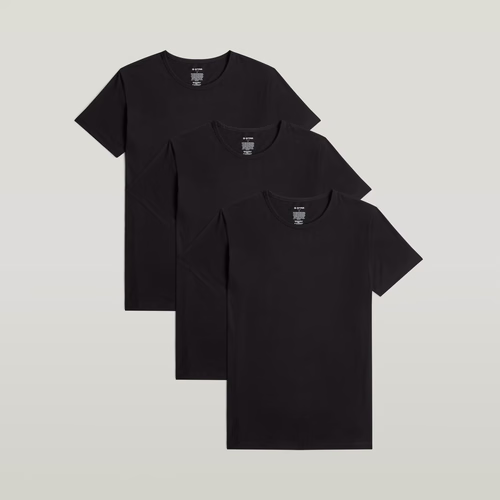 T-Shirt Crew 3-Pack - Black - Men - G-Star RAW - Modalova