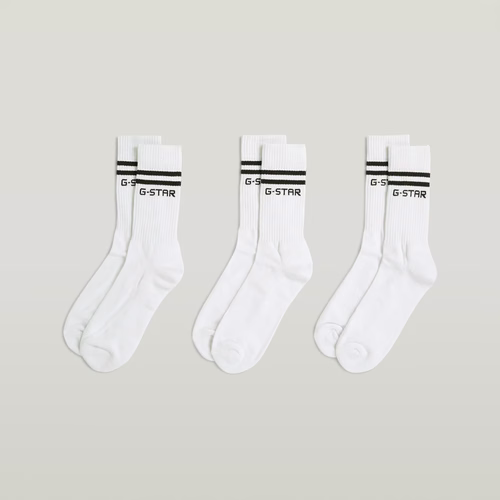 Stripe Sock 3-Pack - White - Men - G-Star RAW - Modalova