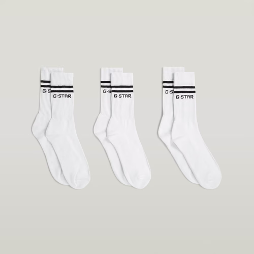 Stripe Sock 3-Pack - White - Men - G-Star RAW - Modalova