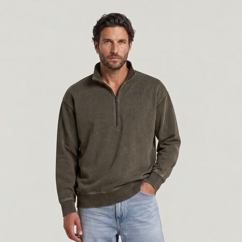 Sudadera Washed HB Relaxed Half Zip - Hombre - G-Star RAW - Modalova