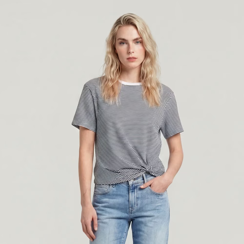 Camiseta Stripe Relaxed Knot - Mujer - G-Star RAW - Modalova