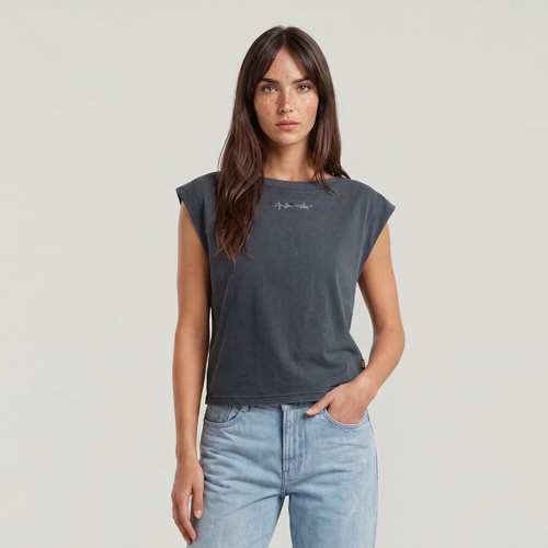 Top Mini G-Script Logo Overdyed - Mujer - G-Star RAW - Modalova