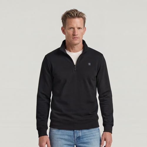Core Half Zip Sweat - Black - Men - G-Star RAW - Modalova
