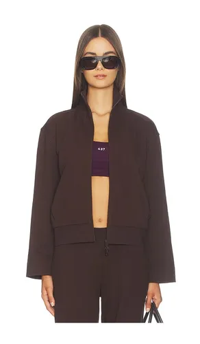The Funnel Zip Sweatshirt in Brown. - size L (also in M, S, XS) - 437 - Modalova
