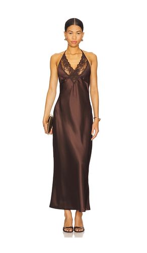 Blair Halter Dress in Chocolate. - size L (also in M, S, XS) - 4th & Reckless - Modalova