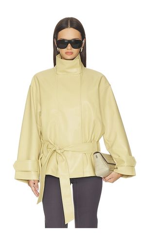 Jaden Faux Leather Belted Jacket in . - size L (also in M, S, XS) - 4th & Reckless - Modalova
