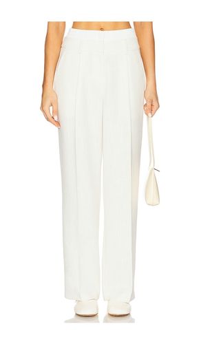 Georgia Contrast Waist Trouser in Ivory. - size L (also in M, S, XS) - 4th & Reckless - Modalova