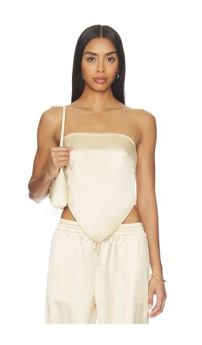 Bradie Satin Scarf Top in Beige. - size S (also in XS, M, L, XL) - 4th & Reckless - Modalova
