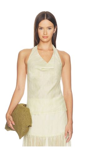 Saya Semi Sheer Halter Top in Nude. - size L (also in M, S, XL, XS) - 4th & Reckless - Modalova